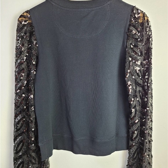 NWT | MAEVE | TASHA LACE SLEEVED SWEATSHIRT | SIZE XXS - Picture 9 of 14